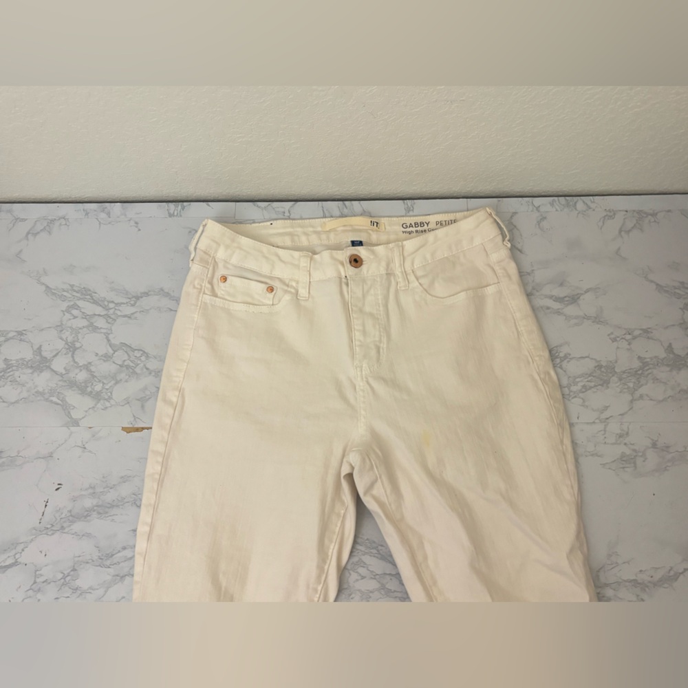 IT Gabby Petite Women's White High Rise Curvy Skinny Ankle Jeans Size 10P - Picture 2 of 6